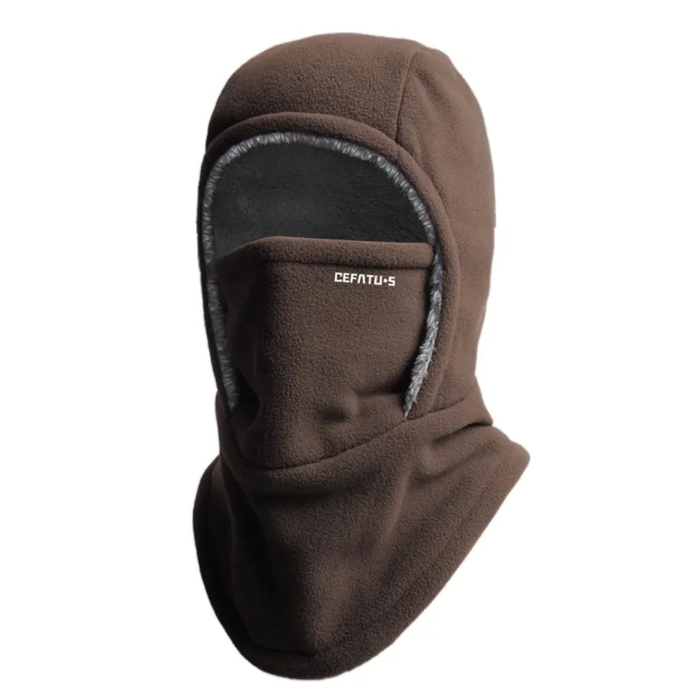 Fleece Balaclava Cycling Cap Cold-proof Windproof Warm Hood and Hat Thicken Thermal Ski Windproof Cap Women Men