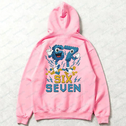 Steal A Brainrot 67 Meme Hoodies Funny Meme Unisex Sweatshirt Six and Seven Brainrot Tops Men Women Christmas Fashion Streetwear