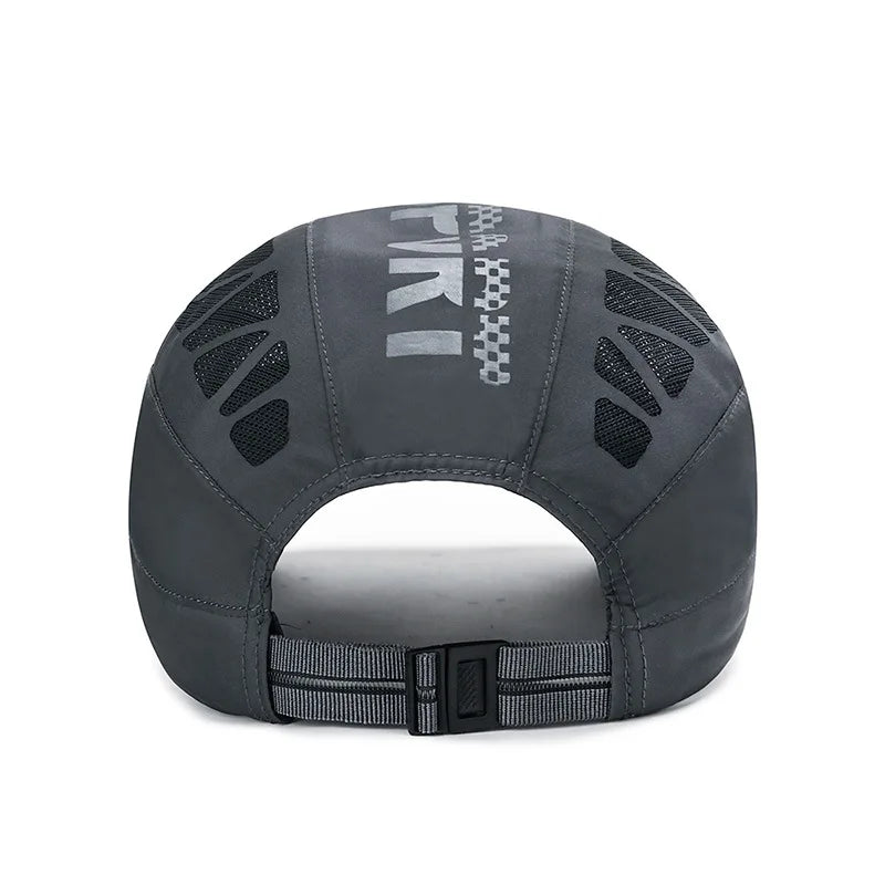 Men Quick Dry Hat Golf Driving Cycling Sports Letter Print Newsboy Flat Ivy Summer Baseball Caps Breathable Net Mesh Sunhat