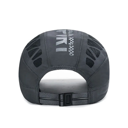 Men Quick Dry Hat Golf Driving Cycling Sports Letter Print Newsboy Flat Ivy Summer Baseball Caps Breathable Net Mesh Sunhat