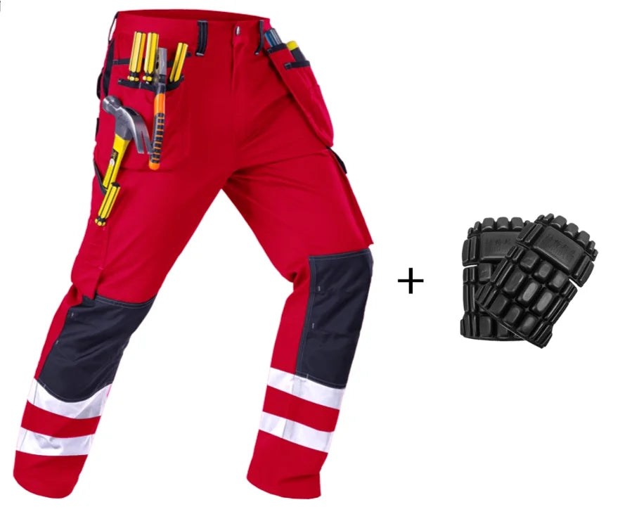Work Clothes Men's maintainance Working Suit Wear-resistant Welder Suit Hi Vis Multi-pocket Labor safety Uniform Mechanical Suit