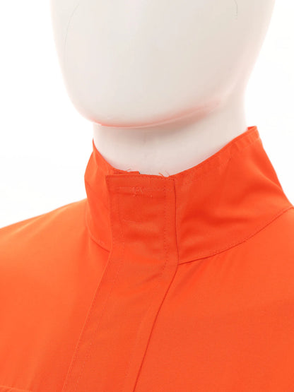 Men Resistant Coveralls Work Uniforms for Factory Workshop Stand Collar Long Sleeve Multi-pockets One-piece Jumpsuit Worker Wear