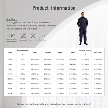 Men Resistant Coveralls Work Uniforms for Factory Workshop Stand Collar Long Sleeve Multi-pockets One-piece Jumpsuit Worker Wear