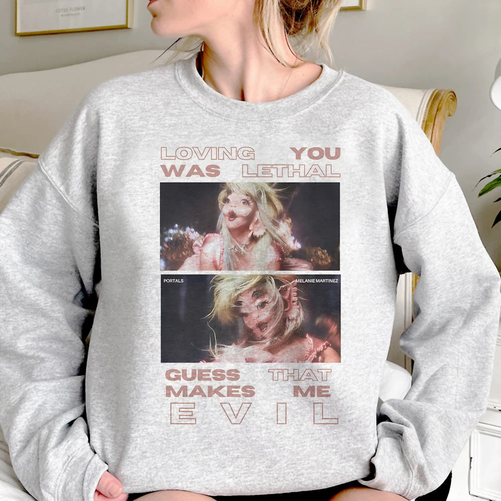 Melanie Martinez Cry Baby hoodie manga funny streetwear athleisure pattern casual wear girl sweatshirts hoddie funny patterned