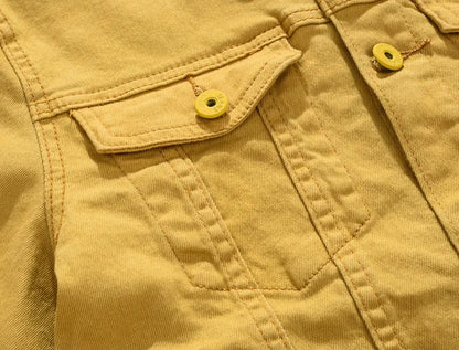 Men Coloured Denim Jackets Outwear Slim Fit Denim Coats New Fashion Male Cotton Casual Jeans Jackets Streetwear Jean Coats Size S~4XL