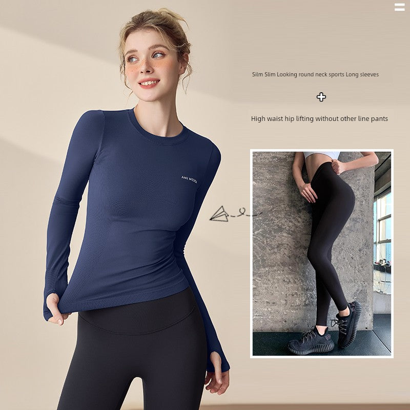 Lanwen Workout Clothes Women's Bottoming Shirt Long Sleeves Spring & Fall Outdoor