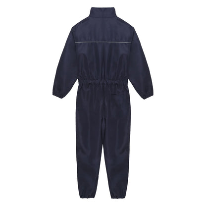 Men Resistant Coveralls Work Uniforms for Factory Workshop Stand Collar Long Sleeve Multi-pockets One-piece Jumpsuit Worker Wear