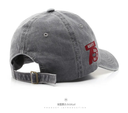 Summer Women Men Baseball Cap Fashion Letter Embroidery Snapback Hat Vintage Washed Cotton Unisex Hip Hop Sun Hat Casquette