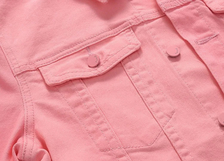 Men Coloured Denim Jackets Outwear Slim Fit Denim Coats New Fashion Male Cotton Casual Jeans Jackets Streetwear Jean Coats Size S~4XL