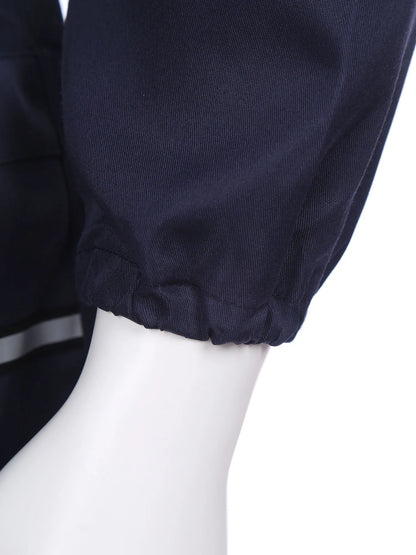 Men Resistant Coveralls Work Uniforms for Factory Workshop Stand Collar Long Sleeve Multi-pockets One-piece Jumpsuit Worker Wear