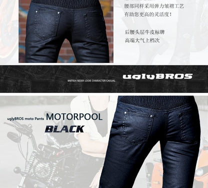 Uglybros Ugly Brothers Coated Cycling Pants Motorcycle Drop-Resistant Motorcycle Pants All Year Round Windproof Knight Racing Pants