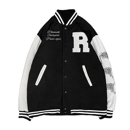 Coat Men's Hong Kong Style Trendy Brand Ins Loose Sports Baseball Uniform Harajuku Style Retro Casual Jacket Top